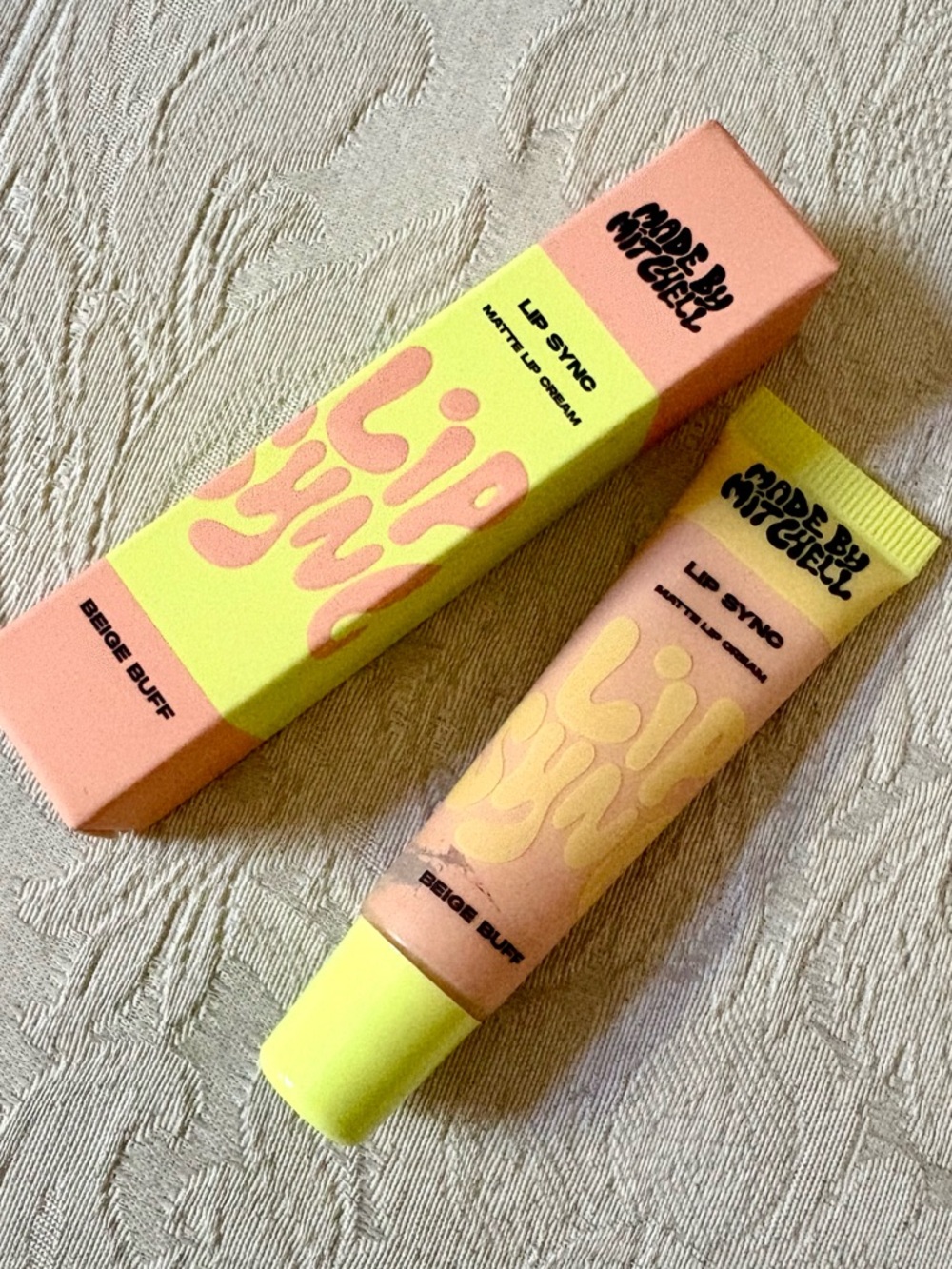 Made By Mitchell Lip Sync Matte Lip Cream in Beige Buff Pale Nude BNIB